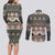 Vintage Bula Fiji Masi Couples Matching Long Sleeve Bodycon Dress and Long Sleeve Button Shirt Fijian Tapa Cloth - Polynesian Pride