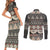 Vintage Bula Fiji Masi Couples Matching Short Sleeve Bodycon Dress and Long Sleeve Button Shirt Fijian Tapa Cloth - Polynesian Pride