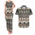 Vintage Bula Fiji Masi Couples Matching Tank Maxi Dress and Hawaiian Shirt Fijian Tapa Cloth - Polynesian Pride