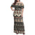 Vintage Bula Fiji Masi Family Matching Off Shoulder Maxi Dress and Hawaiian Shirt Fijian Tapa Cloth - Polynesian Pride