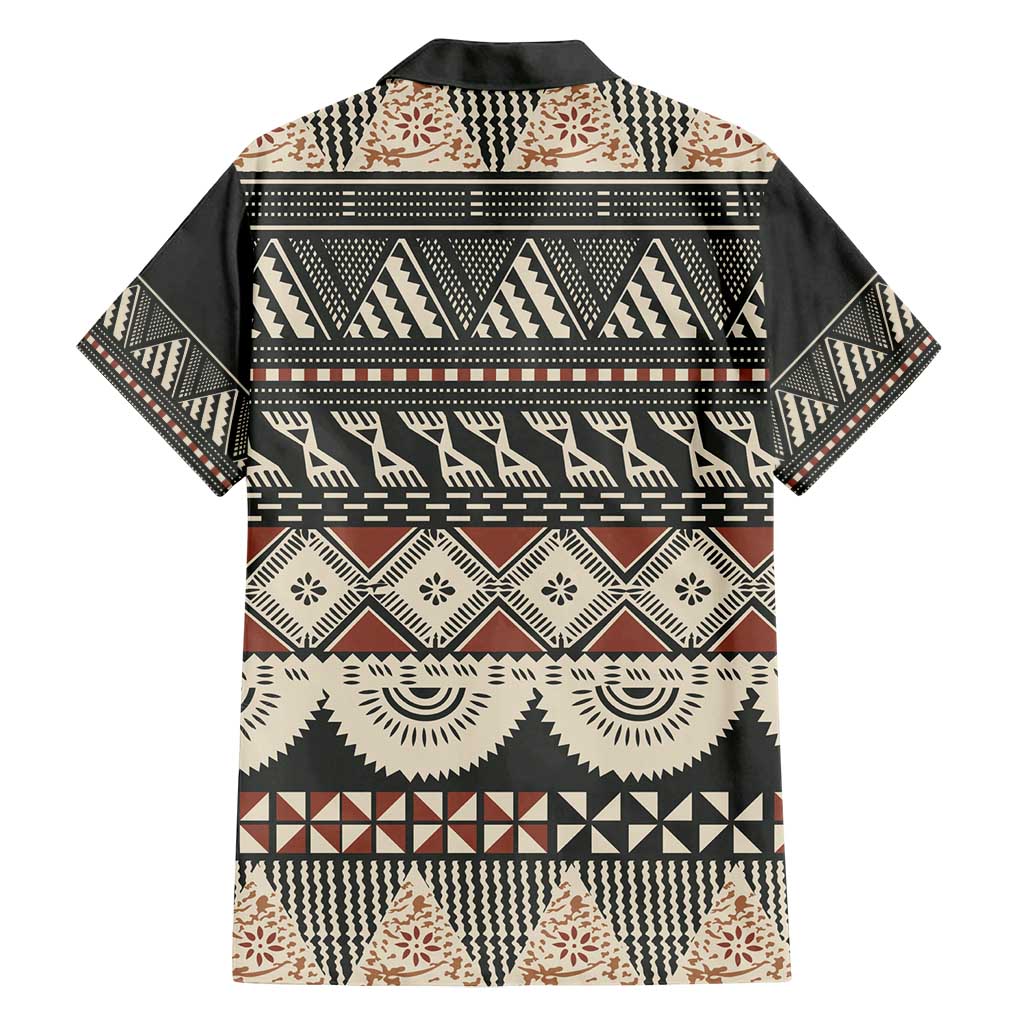 Vintage Bula Fiji Masi Family Matching Puletasi and Hawaiian Shirt Fijian Tapa Cloth - Polynesian Pride
