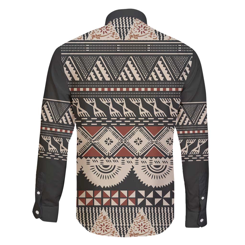 Vintage Bula Fiji Masi Family Matching Puletasi and Hawaiian Shirt Fijian Tapa Cloth - Polynesian Pride