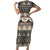 Vintage Bula Fiji Masi Family Matching Short Sleeve Bodycon Dress and Hawaiian Shirt Fijian Tapa Cloth - Polynesian Pride