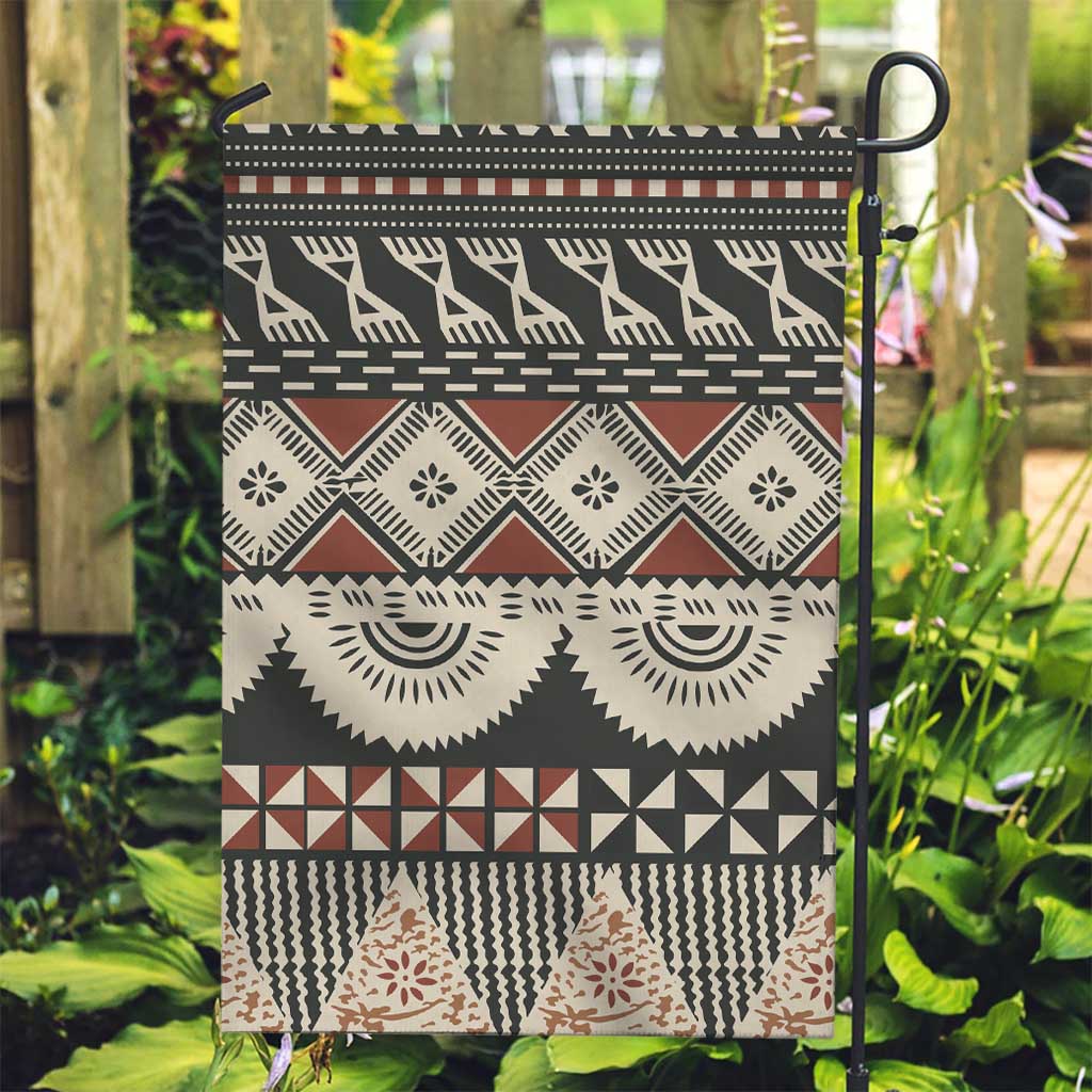 Vintage Bula Fiji Masi Garden Flag Fijian Tapa Cloth - Polynesian Pride