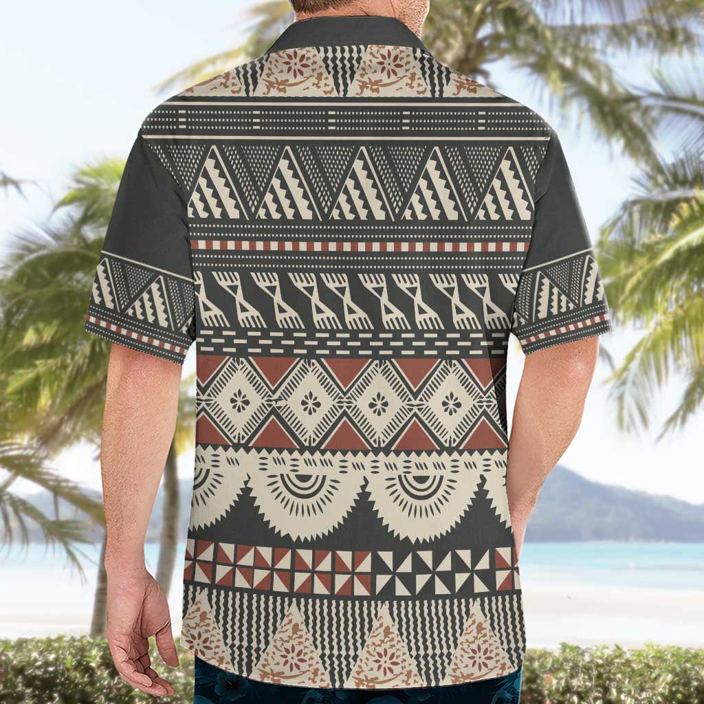 Vintage Bula Fiji Masi Hawaiian Shirt Fijian Tapa Cloth - Polynesian Pride