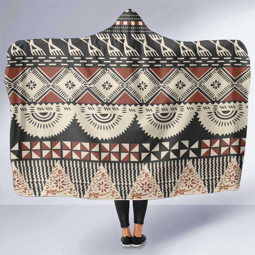 Vintage Bula Fiji Masi Hooded Blanket Fijian Tapa Cloth - Polynesian Pride