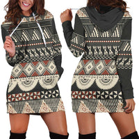 Vintage Bula Fiji Masi Hoodie Dress Fijian Tapa Cloth - Polynesian Pride