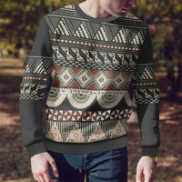 Vintage Bula Fiji Masi Ugly Christmas Sweater Fijian Tapa Cloth - Polynesian Pride