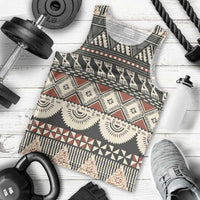 Vintage Bula Fiji Masi Men Tank Top Fijian Tapa Cloth - Polynesian Pride