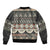 Vintage Bula Fiji Masi Sleeve Zip Bomber Jacket Fijian Tapa Cloth - Polynesian Pride