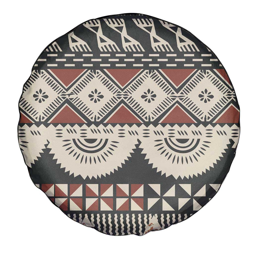 Vintage Bula Fiji Masi Spare Tire Cover Fijian Tapa Cloth - Polynesian Pride