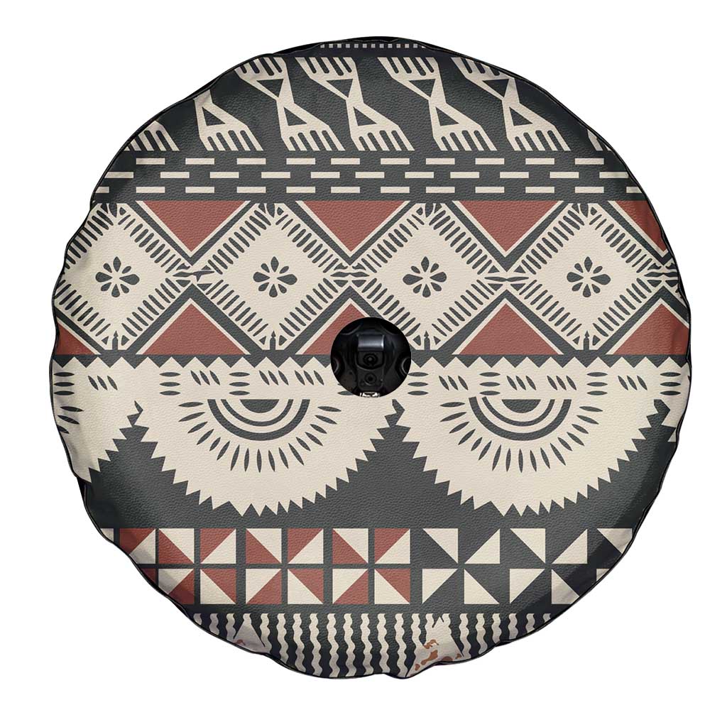 Vintage Bula Fiji Masi Spare Tire Cover Fijian Tapa Cloth - Polynesian Pride