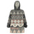Vintage Bula Fiji Masi Wearable Blanket Hoodie Fijian Tapa Cloth - Polynesian Pride