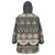 Vintage Bula Fiji Masi Wearable Blanket Hoodie Fijian Tapa Cloth - Polynesian Pride
