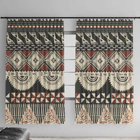 Vintage Bula Fiji Masi Window Curtain Fijian Tapa Cloth - Polynesian Pride