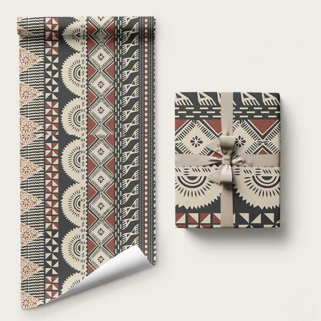 Vintage Bula Fiji Masi Wrapping Paper Fijian Tapa Cloth - Polynesian Pride