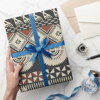 Vintage Bula Fiji Masi Wrapping Paper Fijian Tapa Cloth - Polynesian Pride