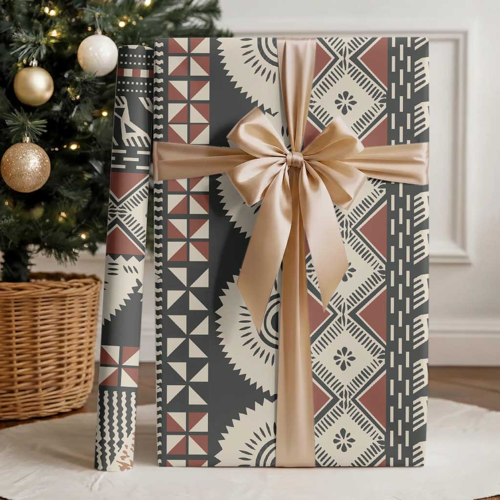 Vintage Bula Fiji Masi Wrapping Paper Fijian Tapa Cloth - Polynesian Pride