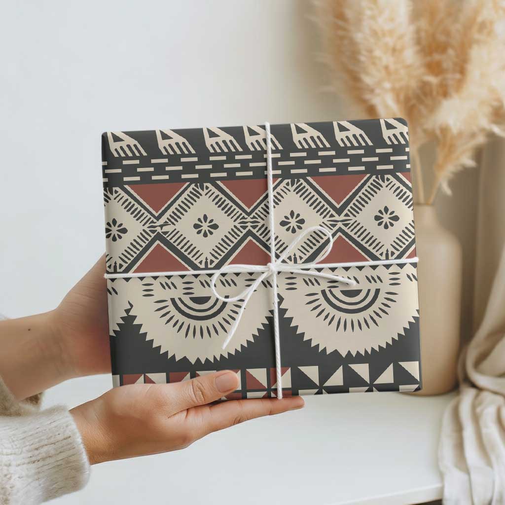 Vintage Bula Fiji Masi Wrapping Paper Fijian Tapa Cloth - Polynesian Pride