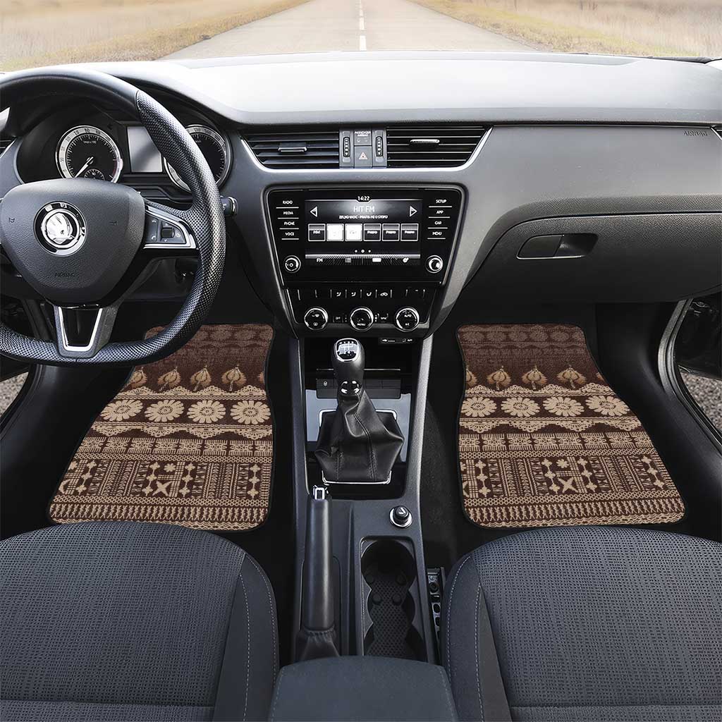 Bula Fiji Iri ni Meke Car Mats Kuvui Fijian Masi - Polynesian Pride