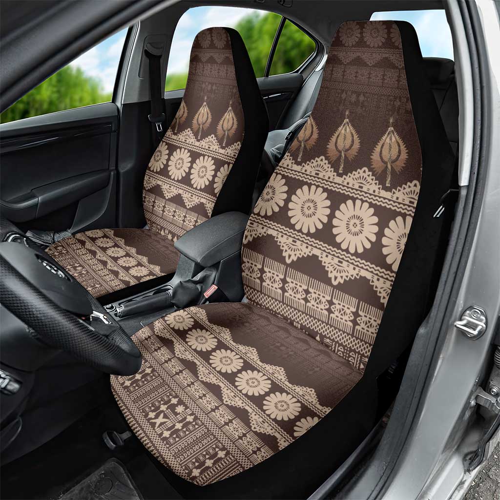 Bula Fiji Iri ni Meke Car Seat Cover Kuvui Fijian Masi - Polynesian Pride