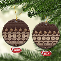 Bula Fiji Iri ni Meke Ceramic Ornament Kuvui Fijian Masi - Polynesian Pride