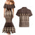 Bula Fiji Iri ni Meke Couples Matching Mermaid Dress and Hawaiian Shirt Kuvui Fijian Masi - Polynesian Pride