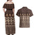 Bula Fiji Iri ni Meke Couples Matching Off Shoulder Maxi Dress and Hawaiian Shirt Kuvui Fijian Masi - Polynesian Pride