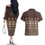 Bula Fiji Iri ni Meke Couples Matching Off The Shoulder Long Sleeve Dress and Hawaiian Shirt Kuvui Fijian Masi - Polynesian Pride