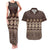 Bula Fiji Iri ni Meke Couples Matching Tank Maxi Dress and Hawaiian Shirt Kuvui Fijian Masi - Polynesian Pride