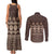 Bula Fiji Iri ni Meke Couples Matching Tank Maxi Dress and Long Sleeve Button Shirt Kuvui Fijian Masi - Polynesian Pride