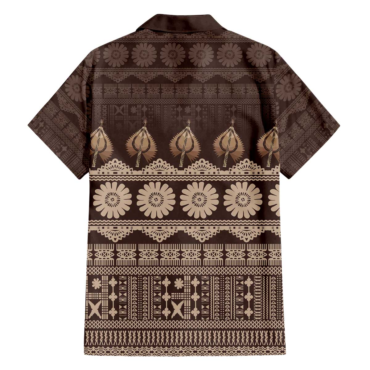Bula Fiji Iri ni Meke Family Matching Off The Shoulder Long Sleeve Dress and Hawaiian Shirt Kuvui Fijian Masi - Polynesian Pride