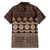 Bula Fiji Iri ni Meke Family Matching Off The Shoulder Long Sleeve Dress and Hawaiian Shirt Kuvui Fijian Masi - Polynesian Pride