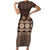 Bula Fiji Iri ni Meke Family Matching Short Sleeve Bodycon Dress and Hawaiian Shirt Kuvui Fijian Masi - Polynesian Pride