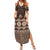 Bula Fiji Iri ni Meke Family Matching Summer Maxi Dress and Hawaiian Shirt Kuvui Fijian Masi - Polynesian Pride