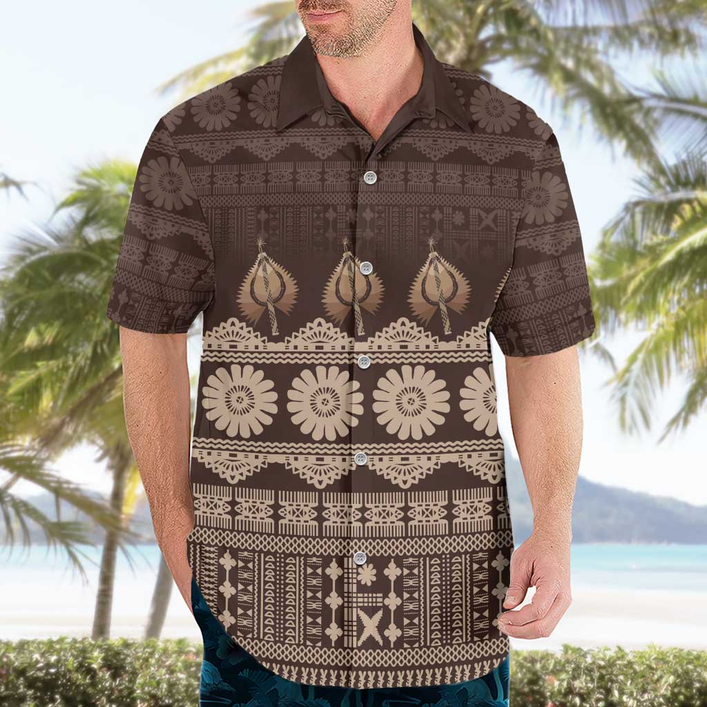 Bula Fiji Iri ni Meke Hawaiian Shirt Kuvui Fijian Masi - Polynesian Pride