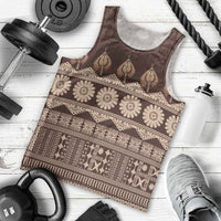 Bula Fiji Iri ni Meke Men Tank Top Kuvui Fijian Masi - Polynesian Pride