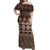 Bula Fiji Iri ni Meke Off Shoulder Maxi Dress Kuvui Fijian Masi - Polynesian Pride