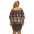 Bula Fiji Iri ni Meke Off Shoulder Short Dress Kuvui Fijian Masi - Polynesian Pride