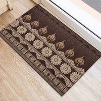 Bula Fiji Iri ni Meke Rubber Doormat Kuvui Fijian Masi - Polynesian Pride