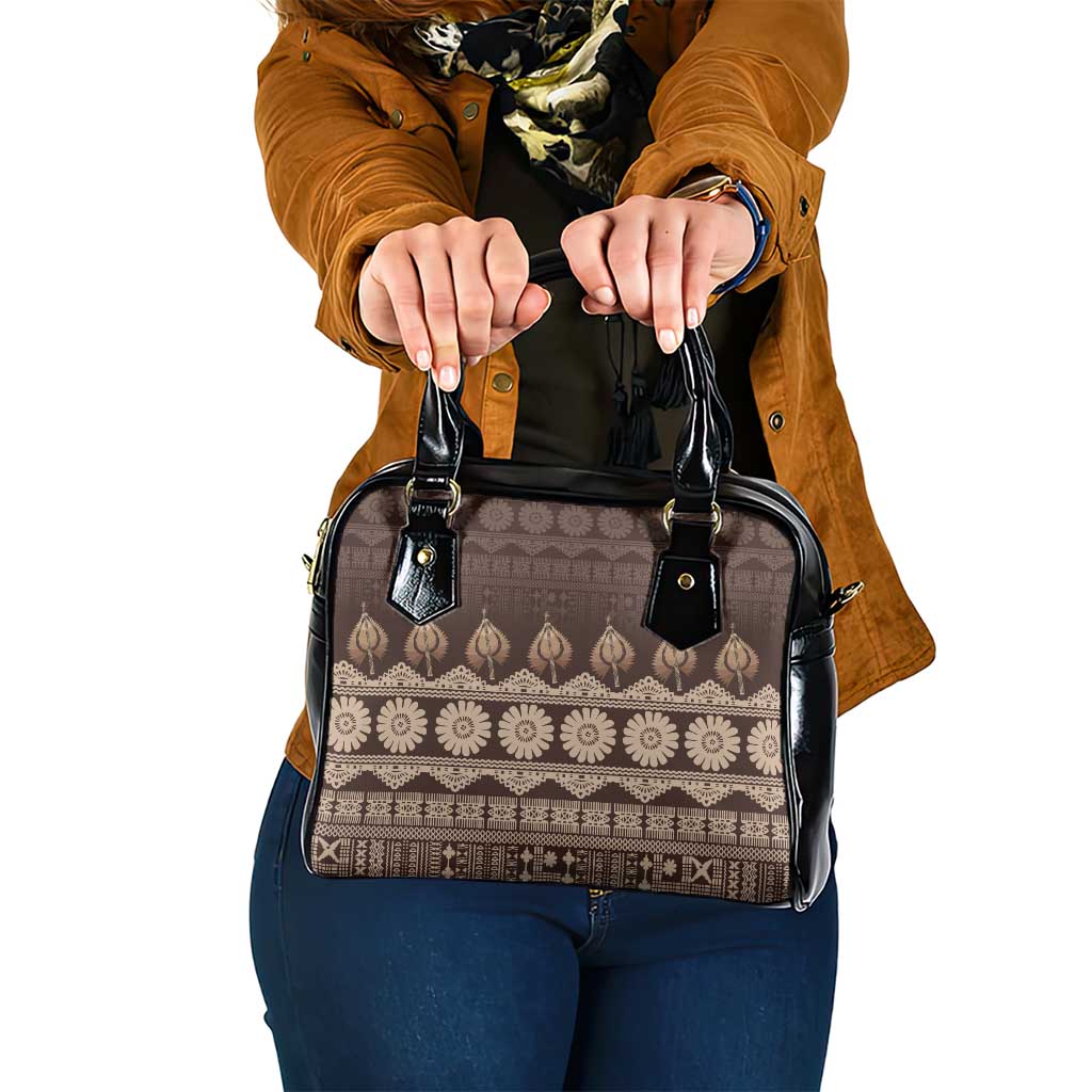 Bula Fiji Iri ni Meke Shoulder Handbag Kuvui Fijian Masi - Polynesian Pride