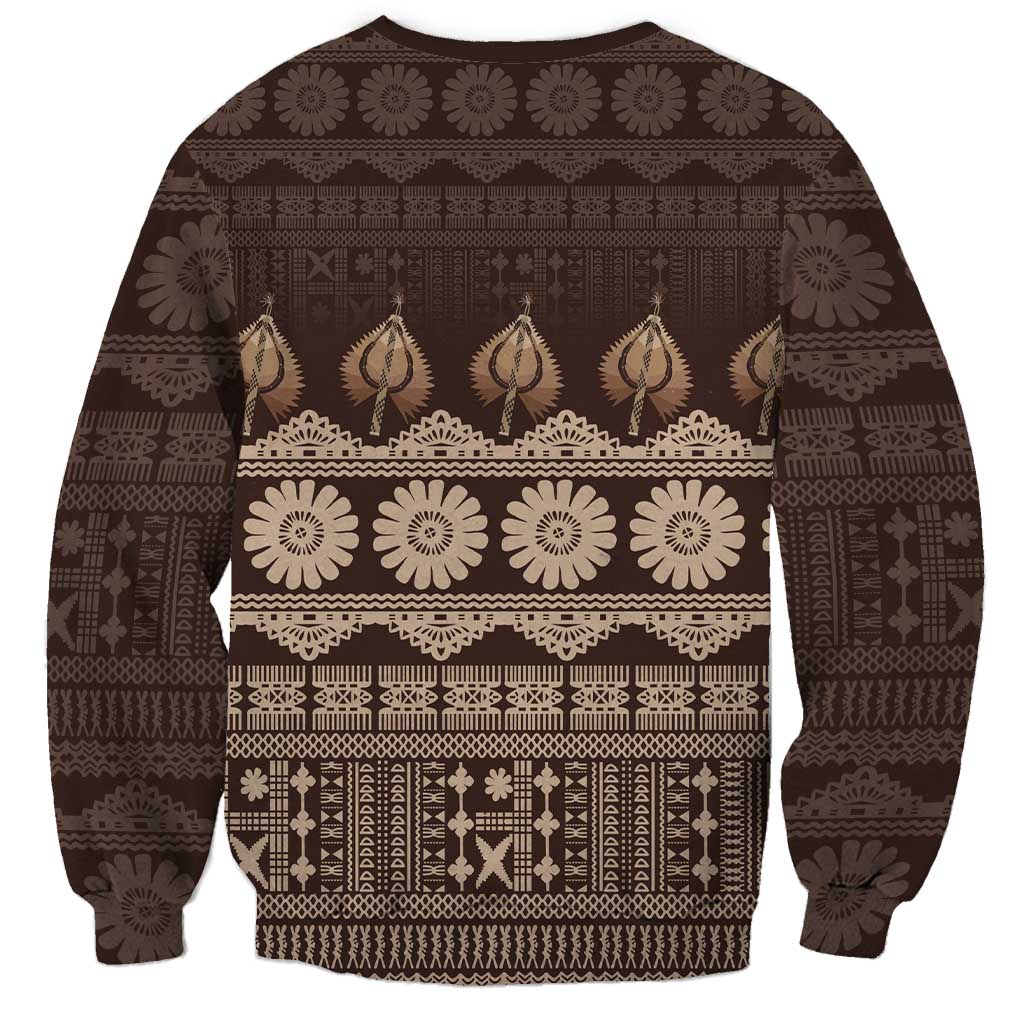 Bula Fiji Iri ni Meke Sweatshirt Kuvui Fijian Masi - Polynesian Pride