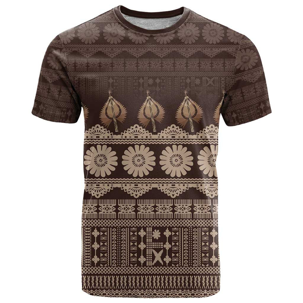 Bula Fiji Iri ni Meke T Shirt Kuvui Fijian Masi - Polynesian Pride