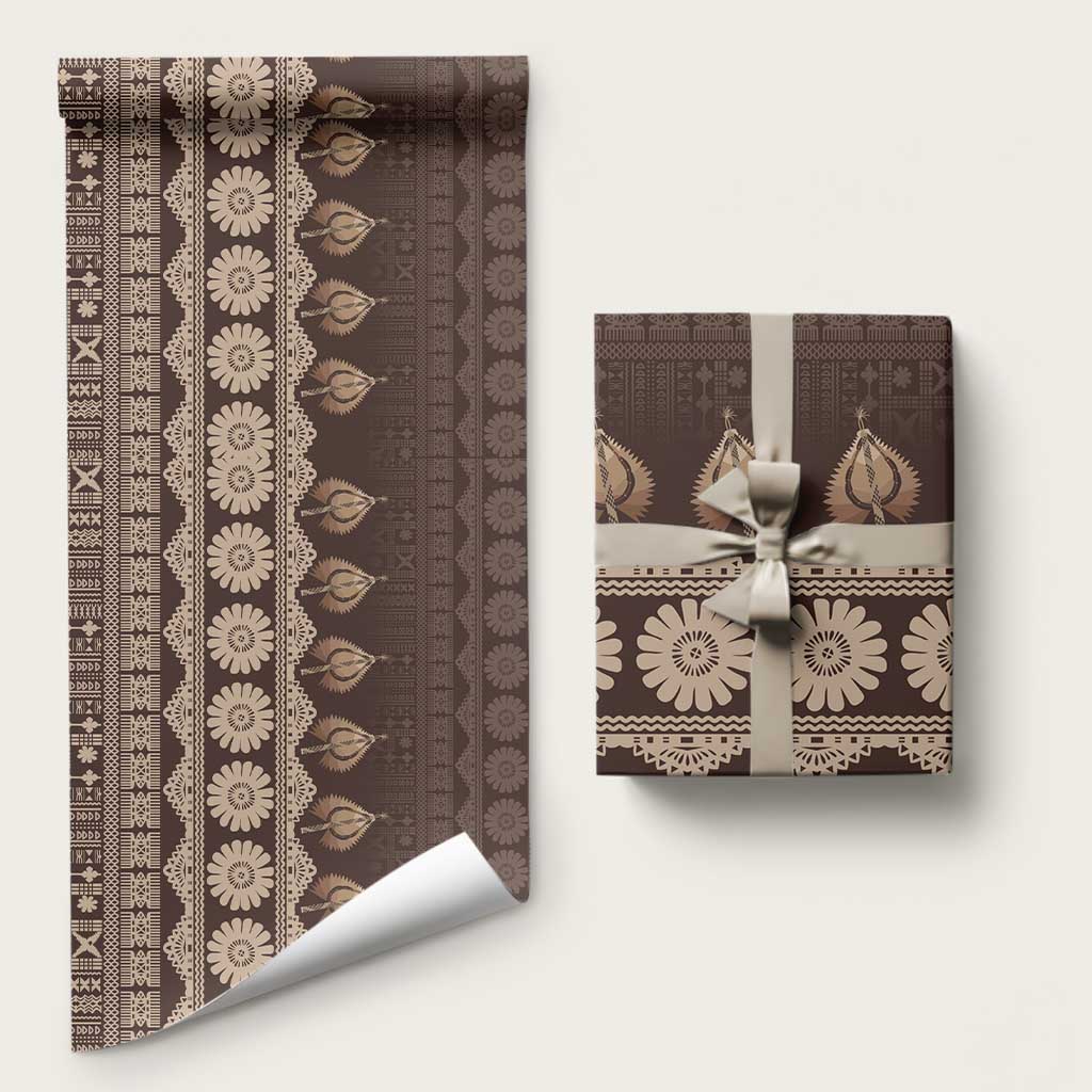 Bula Fiji Iri ni Meke Wrapping Paper Kuvui Fijian Masi - Polynesian Pride