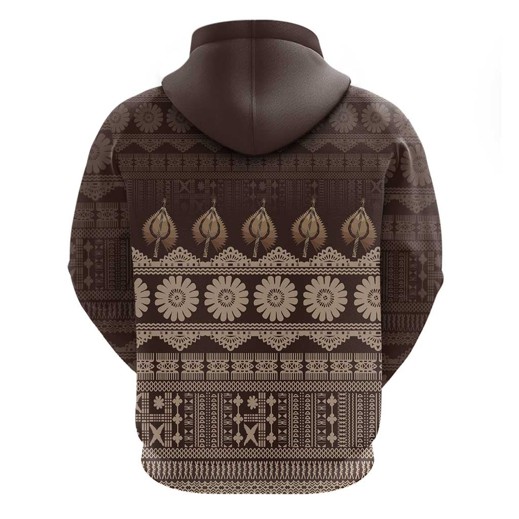 Bula Fiji Iri ni Meke Zip Hoodie Kuvui Fijian Masi - Polynesian Pride