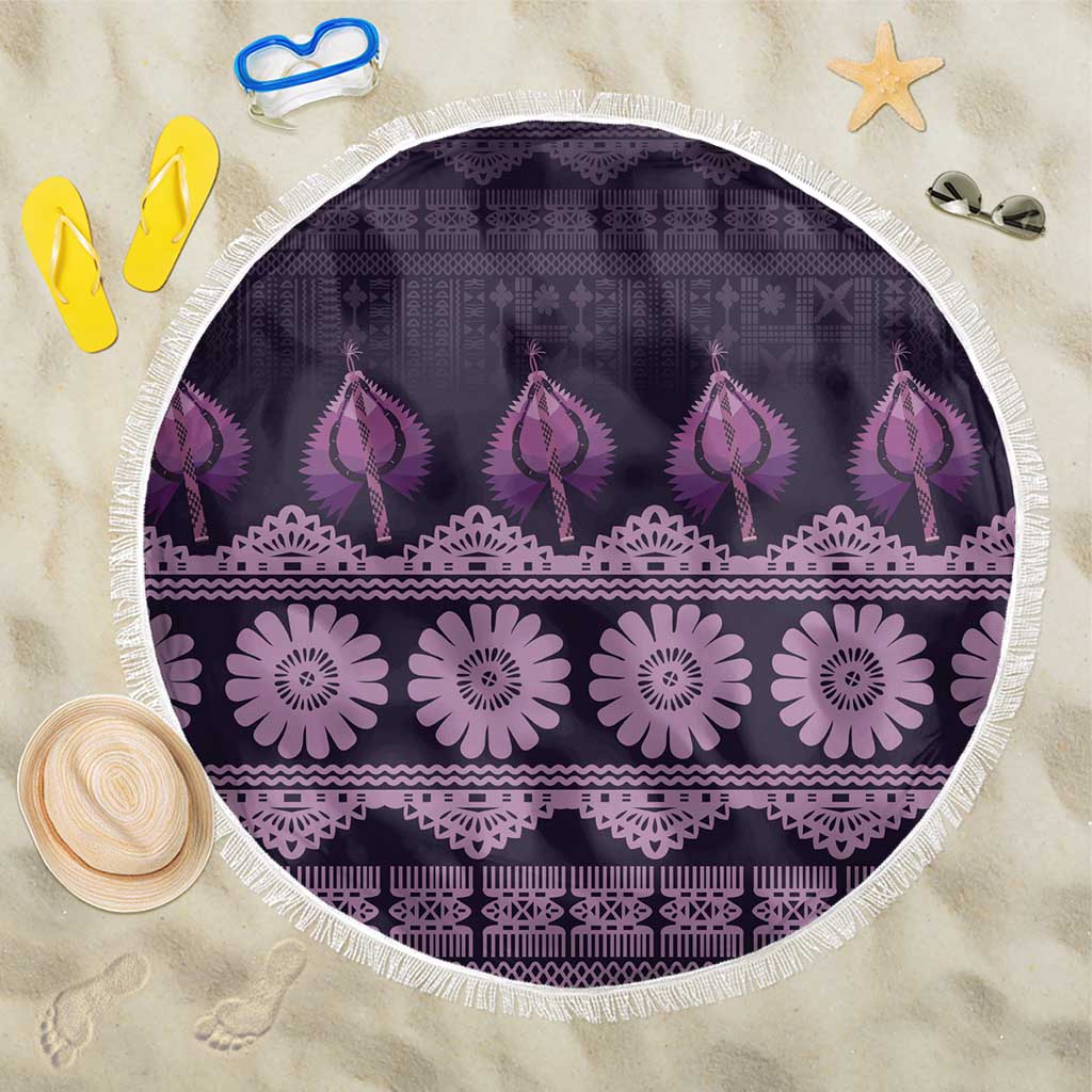 Bula Fiji Iri ni Meke Beach Blanket Lokaloka Fijian Masi - Polynesian Pride