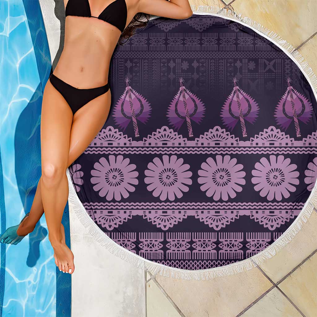 Bula Fiji Iri ni Meke Beach Blanket Lokaloka Fijian Masi - Polynesian Pride