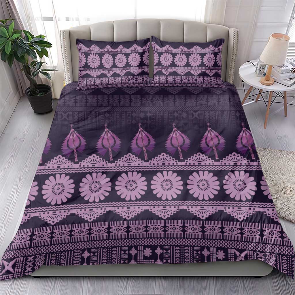 Bula Fiji Iri ni Meke Bedding Set Lokaloka Fijian Masi - Polynesian Pride