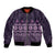 Bula Fiji Iri ni Meke Bomber Jacket Lokaloka Fijian Masi - Polynesian Pride