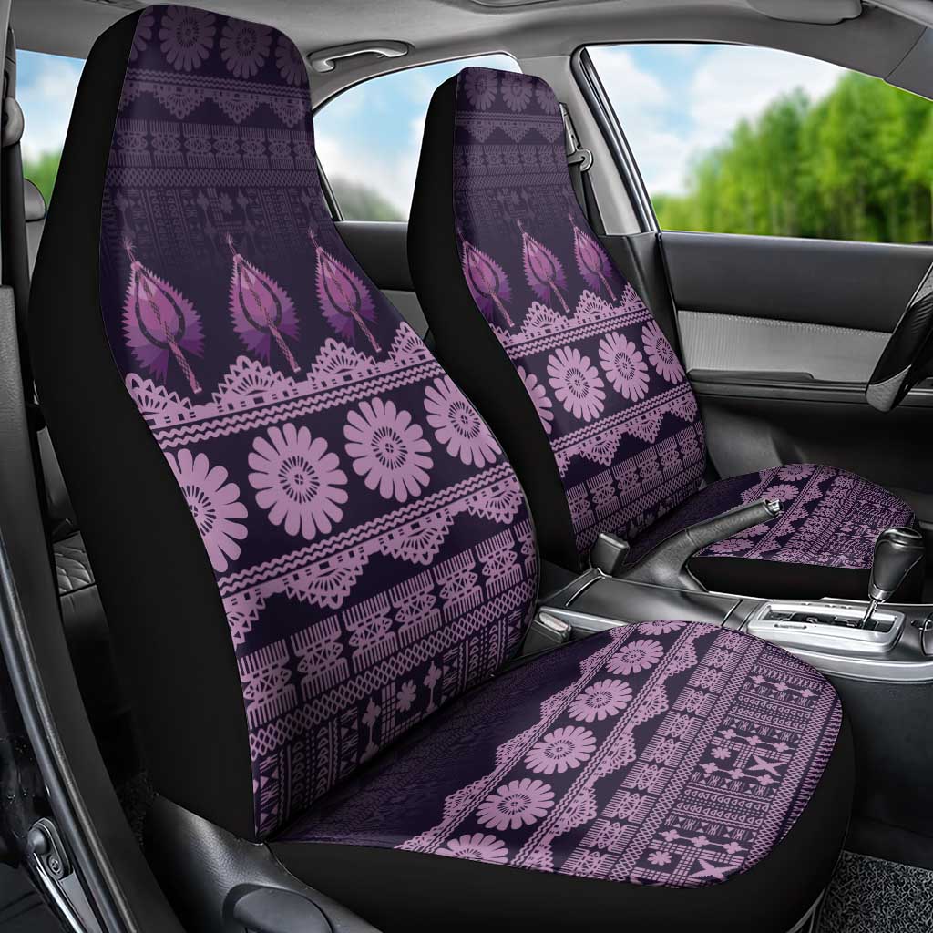 Bula Fiji Iri ni Meke Car Seat Cover Lokaloka Fijian Masi LT14 - Polynesian Pride